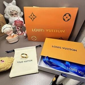 Louis Vuitton Orange and Gold Accessory Set